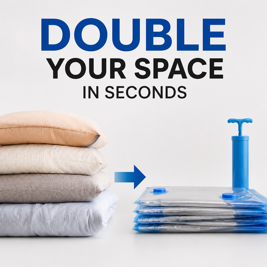 Premium Vacuum Storage Bags (Pack of 5) - 60% OFF Today!