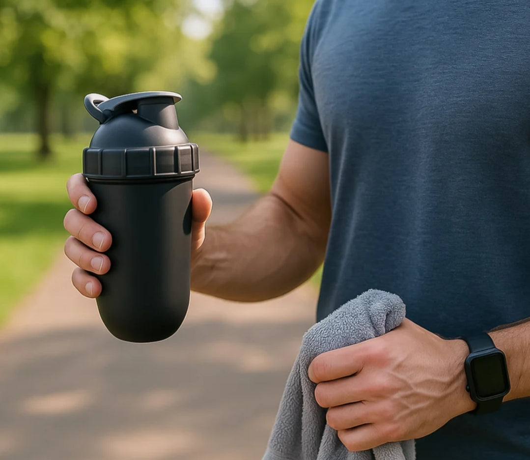 JUGADU GENIUS Gym Shaker Bottle 800ML - Leakproof, BPA-Free with Mixer Ball