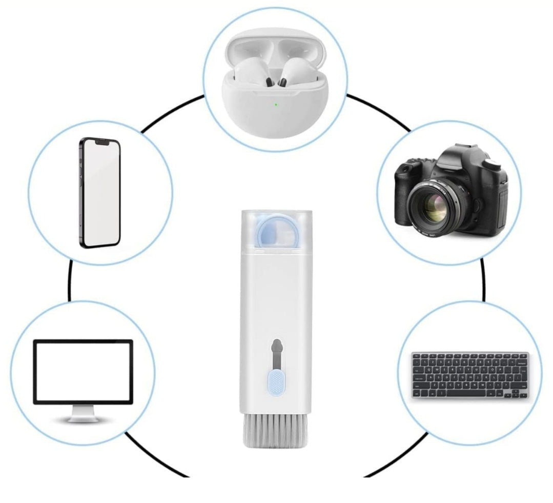 JUGADU GENIUS Premium 7-in-1 Electronic Cleaning Kit - Multipurpose Brush for Mobile, Laptop, Keyboard & Earphones