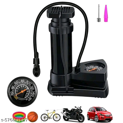 Portable High-Pressure Foot Pump - Universal Fit for Car & Bike