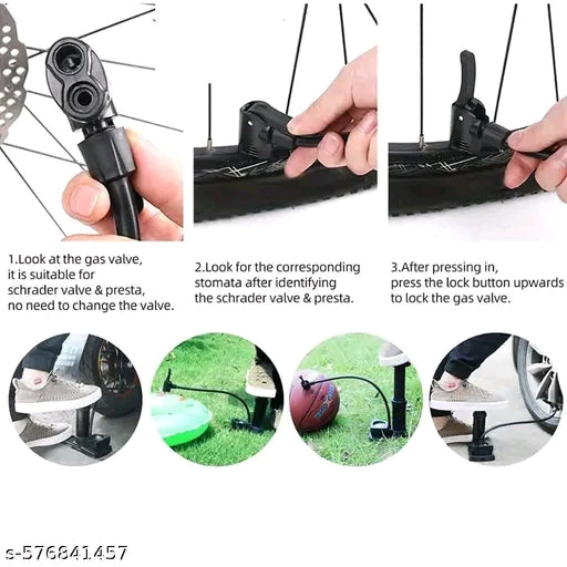 Portable High-Pressure Foot Pump - Universal Fit for Car & Bike